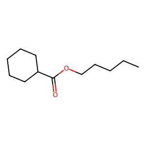 Pentyl cyclohexanecarboxylate structure