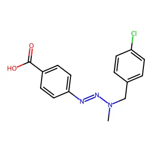 p-(3-(p-Chlorobenzyl)-3-methyl-1-triazeno)benzoic acid structure