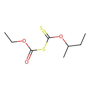 Thiodicarbonic acid ((HO)C(O)SC(S)(OH)), 1-ethyl 3-(1-methylpropyl) ester structure