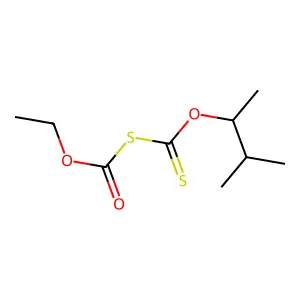 Thiodicarbonic acid ((HO)C(O)SC(S)(OH)), 3-(1,2-dimethylpropyl) 1-ethyl ester structure