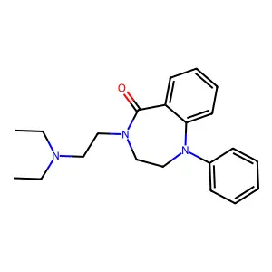5H-1,4-Benzodiazepin-5-one, 1,2,3,4-tetrahydro-4-(2-diethylaminoethyl)-1-phenyl- structure