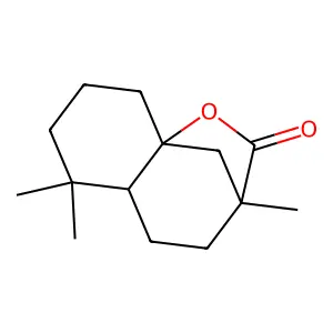 2H-3,9a-Methano-1-benzoxepin-2-one, octahydro-3,6,6-trimethyl- structure