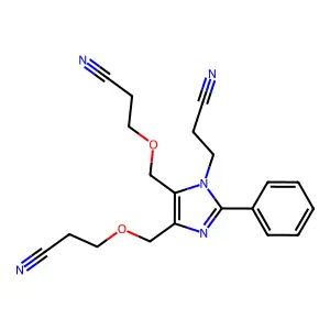 1H-Imidazole-1-propanenitrile, 4,5-bis[(2-cyanoethoxy)methyl]-2-phenyl- structure