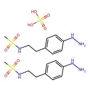 Methanesulfonamide, N-(2-(4-hydrazinylphenyl)ethyl)-, sulfate (2:1) structure