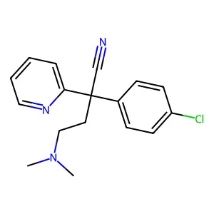 alpha-(4-Chlorophenyl)-alpha-(2-(dimethylamino)ethyl)-2-pyridineacetonitrile structure