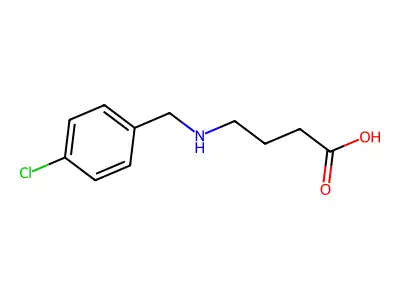 4-{[(4-Chlorophenyl)methyl]amino}butanoic acid structure