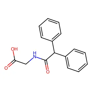 N-Diphenylacetylglycine structure