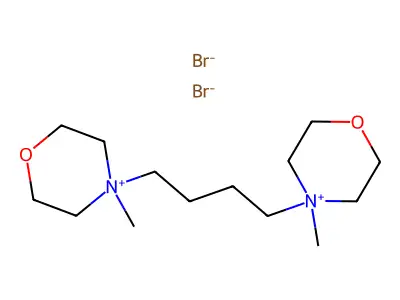 Morpholinium, 4,4'-tetramethylenebis(4-methyl-, dibromide structure