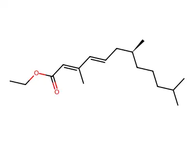 ethyl (7S)-3,7,11-trimethyldodeca-2,4-dienoate structure