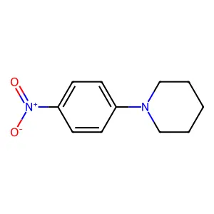 Piperidine, 1-(4-nitrophenyl)- structure