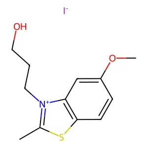 Benzothiazolium, 3-(3-hydroxypropyl)-5-methoxy-2-methyl-, iodide (1:1) structure