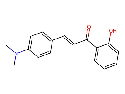 4-(N,N-dimethylamino)-2'-hydroxychalcone structure
