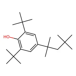Phenol, 2,6-bis(1,1-dimethylethyl)-4-(1,1,3,3-tetramethylbutyl)- structure