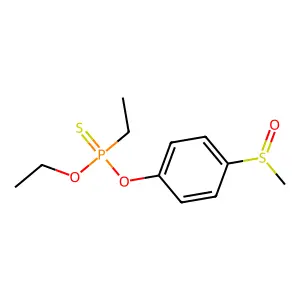 Phosphonothioic acid, ethyl-, O-ethyl O-(p-(methylsulfinyl)phenyl) ester structure