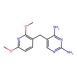 Pyrimidine, 2,4-diamino-5-((2,6-dimethoxy-3-pyridyl)methyl)- structure
