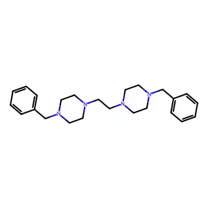 1,1'-(1,2-Ethanediyl)bis[4-(phenylmethyl)piperazine] structure