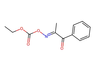 1-Phenyl-1 pound not2-propanedione-2-(O-ethoxycarboxy)oxime structure