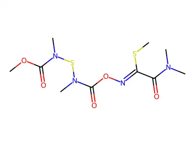 methyl 2-(dimethylamino)-N-[[methoxycarbonyl(methyl)amino]sulfanyl-methylcarbamoyl]oxy-2-oxoethanimidothioate structure