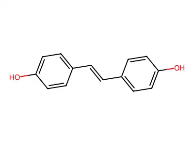 Stilbene-4,4'-diol structure