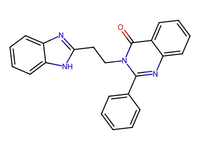 4(3H)-Quinazolinone, 3-(2-(1H-benzimidazol-2-yl)ethyl)-2-phenyl- structure