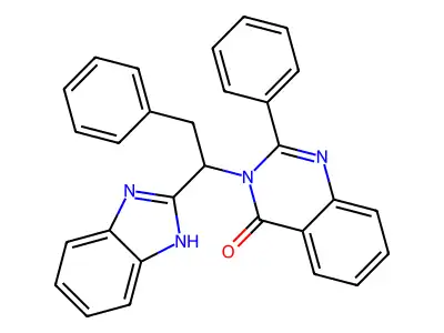 4(3H)-Quinazolinone, 3-(1-(1H-benzimidazol-2-yl)-2-phenylethyl)-2-phenyl- structure