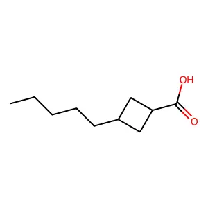 Cyclobutanecarboxylic acid, 3-pentyl- structure