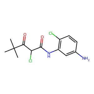 Pentanamide, N-(5-amino-2-chlorophenyl)-2-chloro-4,4-dimethyl-3-oxo- structure