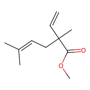 4-Hexenoic acid, 2-ethenyl-2,5-dimethyl-, methyl ester structure