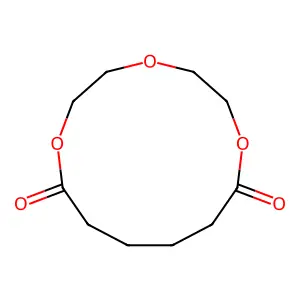 1,4,7-Trioxacyclotridecane-8,13-dione structure