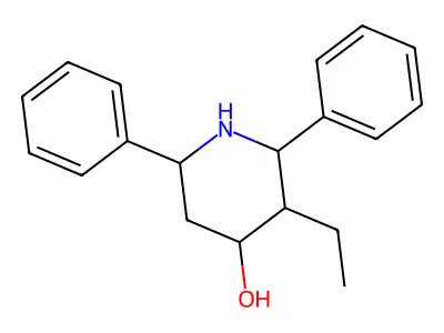 3-Ethyl-2,6-diphenylpiperidin-4-ol structure