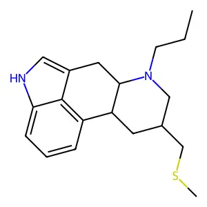 8beta-[(Methylthio)methyl]-6-propylergoline structure