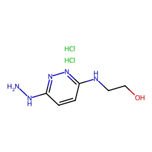 Ethanol, 2-((3-hydrazino-6-pyridazinyl)amino)-, dihydrochloride structure