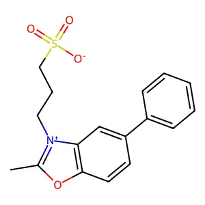 benzoxazolium, 2-methyl-5-phenyl-3-(3-sulfopropyl)-, inner salt structure