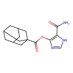 5-carbamoyl-1H-imidazol-4-yl-1-adamantanecarboxylate structure