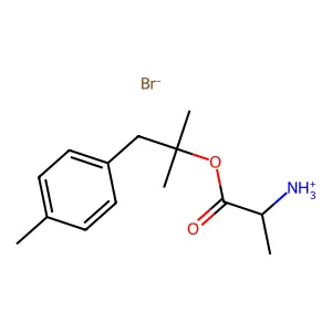 2-Methyl-1-(4-methylphenyl)propan-2-yl alaninate--hydrogen bromide (1/1) structure
