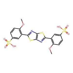Benzenesulfonic acid, thiazolo[5,4-d]thiazole-2,5-diylbis[methoxy- structure