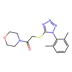 2-[1-(2,6-Dimethylphenyl)tetrazol-5-yl]sulfanyl-1-morpholin-4-ylethanone structure