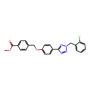 Methyl 4-[[4-[2-[(2-chlorophenyl)methyl]tetrazol-5-yl]phenoxy]methyl]benzoate structure