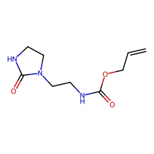Carbamic acid, N-[2-(2-oxo-1-imidazolidinyl)ethyl]-, 2-propen-1-yl ester structure