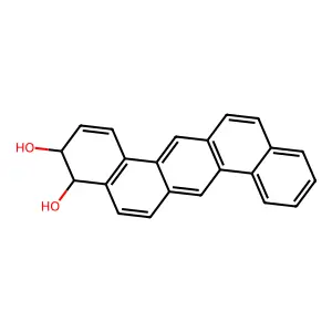 trans-Dibenz(a,h)anthracene-3,4-dihydrodiol structure