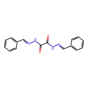 Ethanedioic acid, bis((phenylmethylene)hydrazide) structure