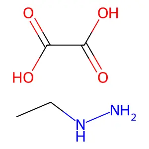 Hydrazine, ethyl-, ethanedioate (1:1) structure