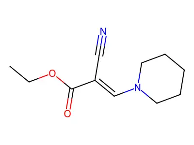 Ethyl 2-cyano-3-piperidin-1-ylprop-2-enoate structure