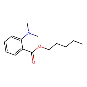 Benzoic acid, 2-(dimethylamino)-, pentyl ester structure