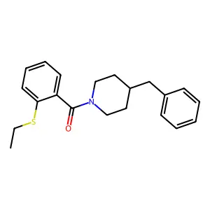 (4-Benzylpiperidin-1-yl)-(2-ethylsulfanylphenyl)methanone structure