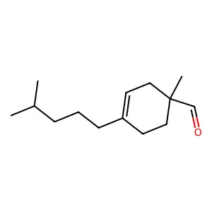1-Methyl-4-(4-methylpentyl)cyclohex-3-ene-1-carbaldehyde structure