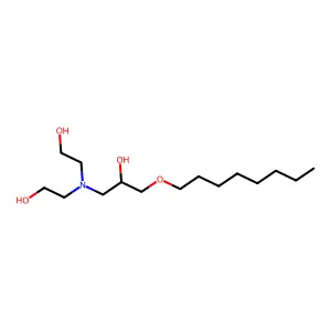 2-Propanol, 1-[bis(2-hydroxyethyl)amino]-3-(octyloxy)- structure