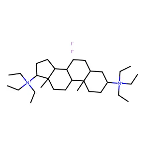 3alpha,17alpha-Bisdiethylamino-5alpha-androstane di(ethiodide) structure