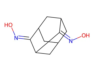 N-(4-hydroxyimino-2-adamantylidene)hydroxylamine structure