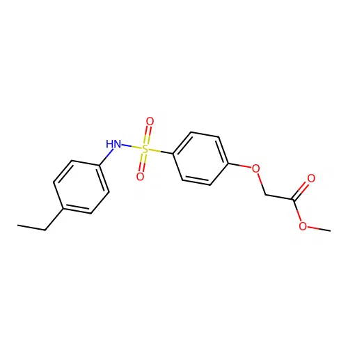 Methyl {4-[(4-ethylanilino)sulfonyl]phenoxy}acetate structure